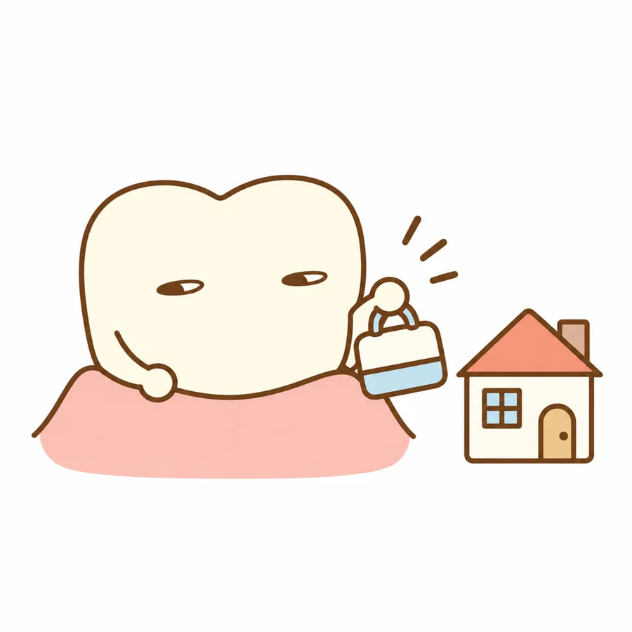 訪問歯科を案内する歯のキャラクター