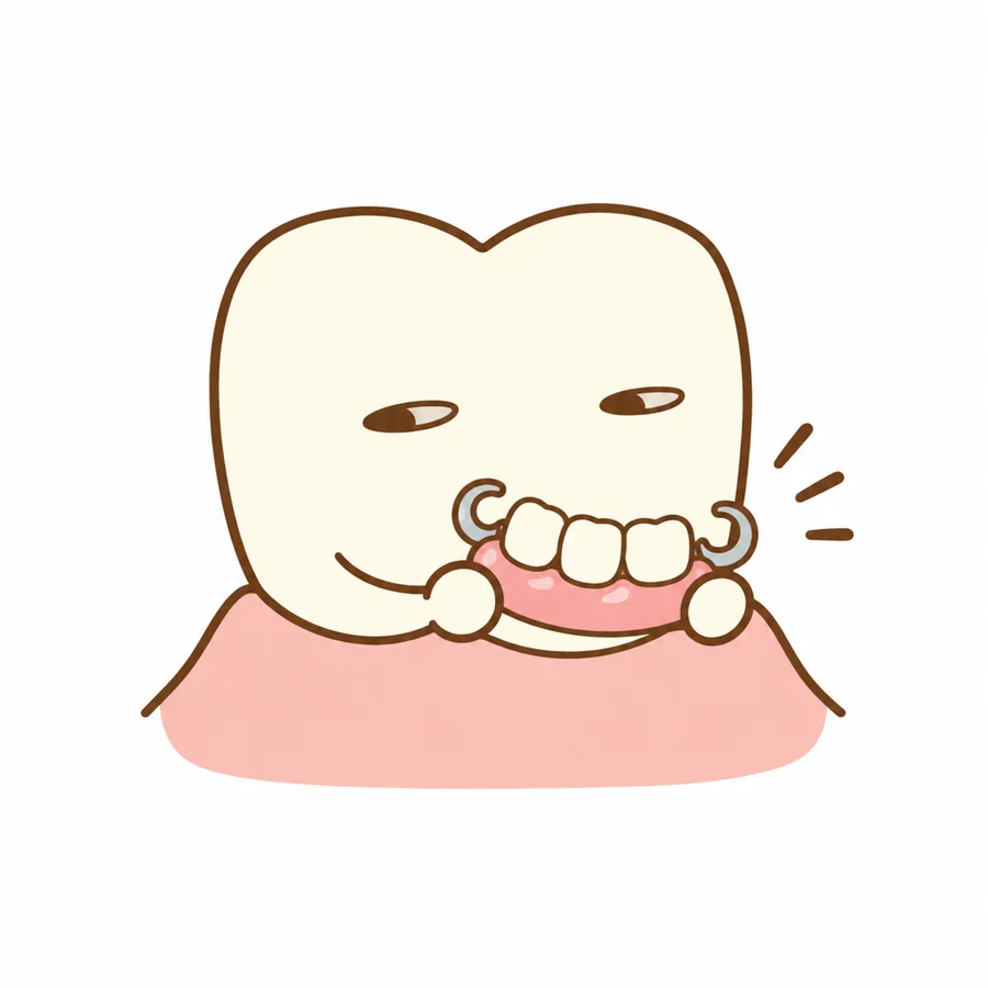 入れ歯・被せ物を案内する歯のキャラクター