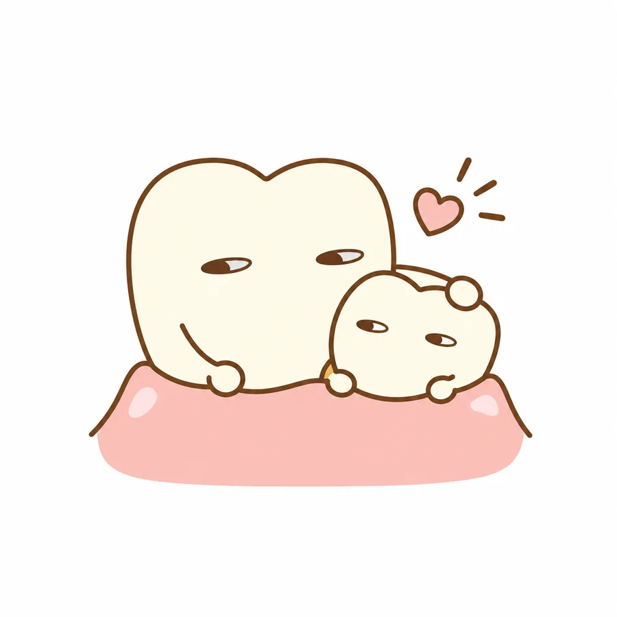小児歯科を案内する歯のキャラクター