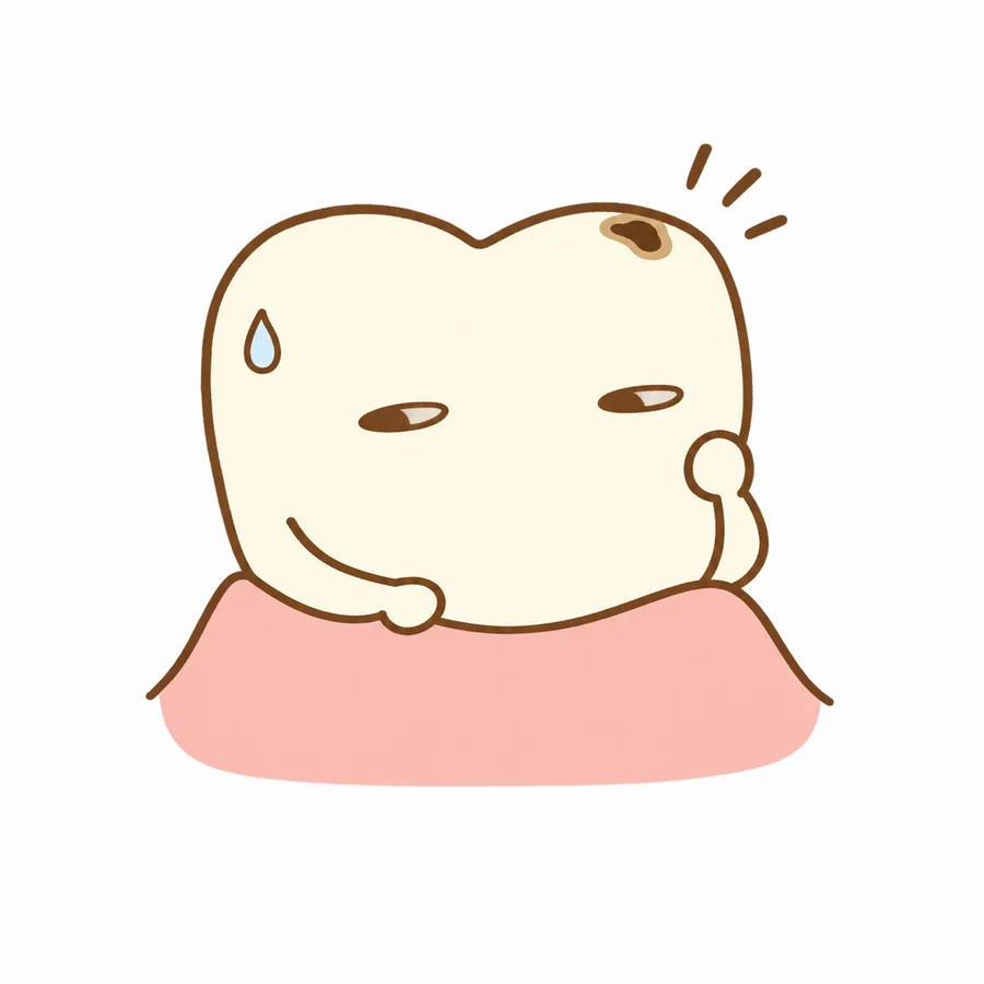 むし歯・根管治療を案内する歯のキャラクター