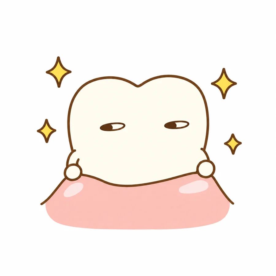 ホワイトニングを案内する歯のキャラクター